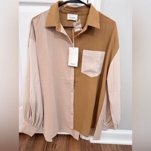 Andree Colorblock button up Shirt